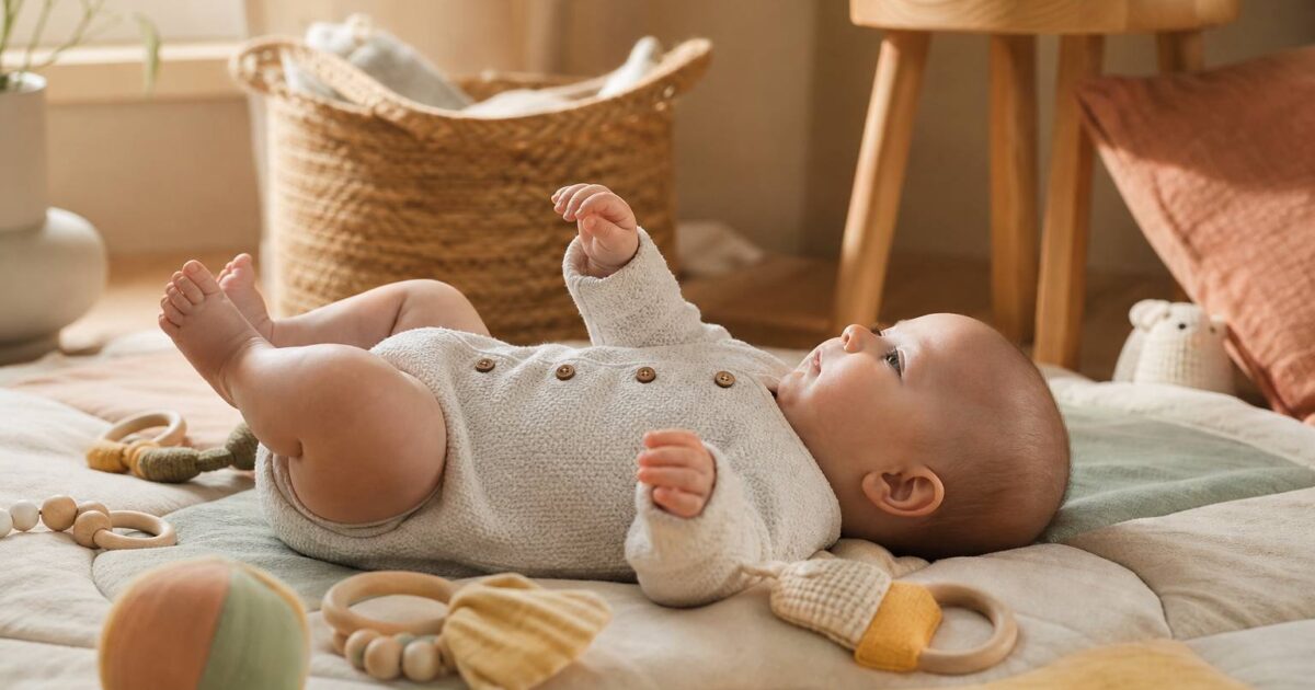 À 3 mois : stimuler et observer la motricité globale de bébé