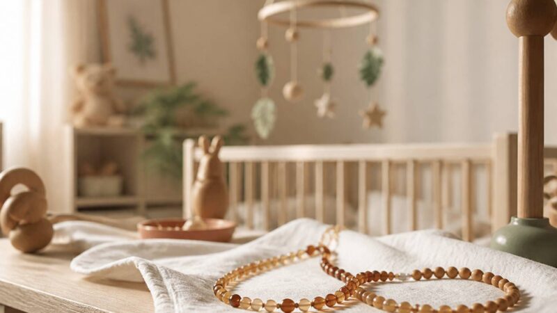 Dents de bébé : les colliers en ambre et noisetier, alliés efficaces contre les douleurs ?